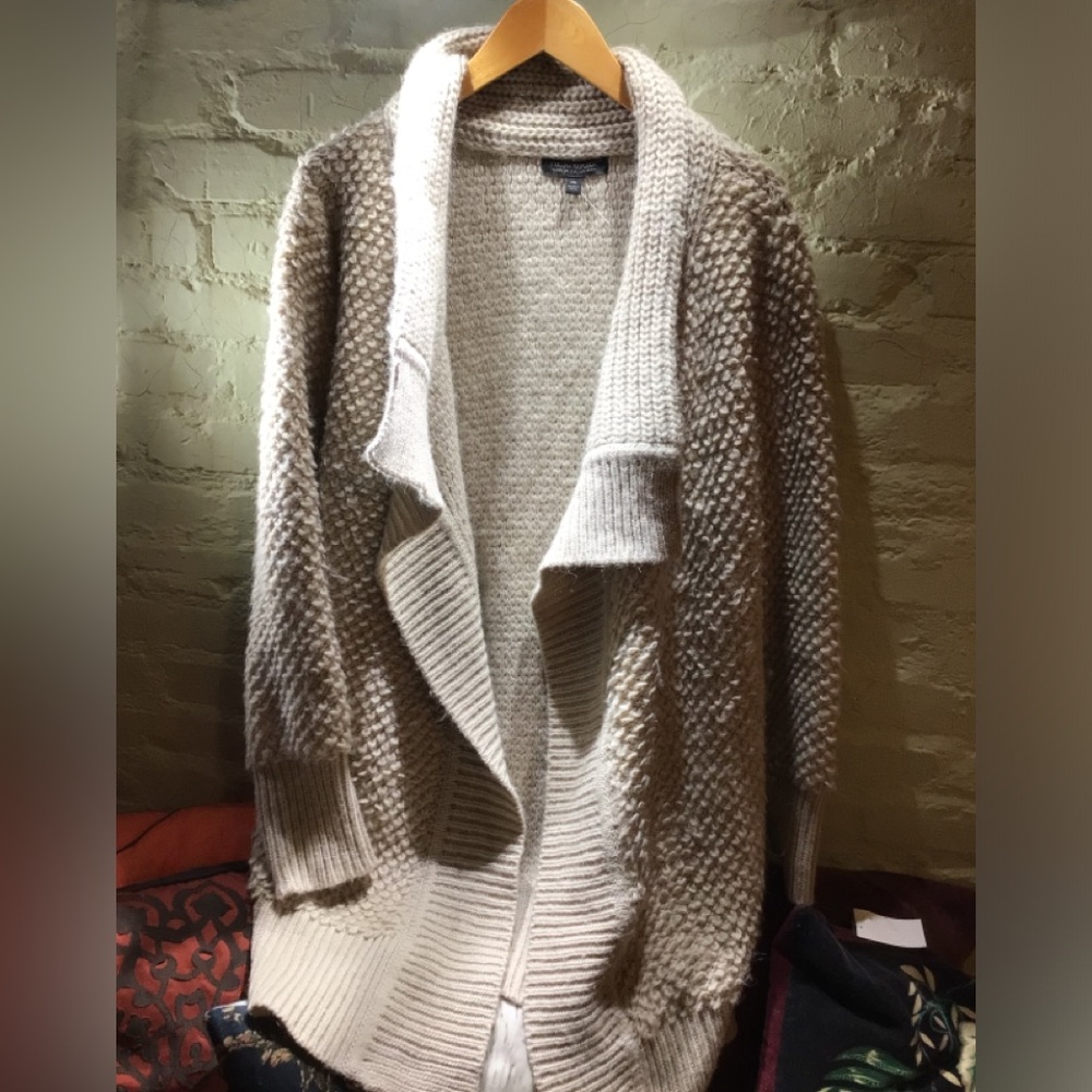 NEW! Banana Republic Cozy Open-Front Chunky Knit Cardigan Sweater wool a lpaca